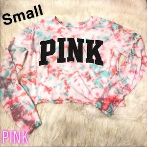 VS Pink Crop Top Tie Dye (S)